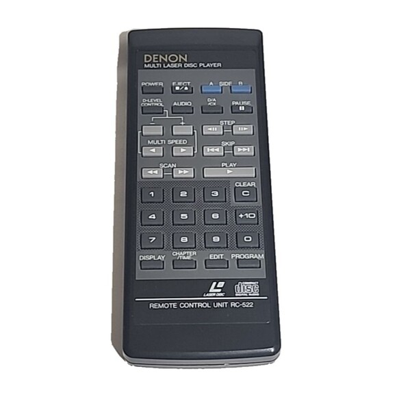 OEM Denon RC-522 Remote for LA-210 LA-2100 Multi LaserDisc Player Tested - Picture 1 of 11